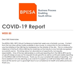 Week 85_COVID Reporting Link & Update