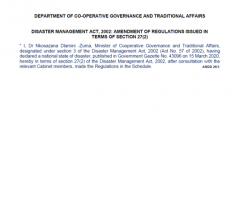 Collation of regulations issued 18 March 2020 and Amendments issued to the regulations on 25 March and 26 March, and 2 April 2020