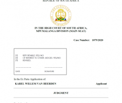 High Court of South Africa: Judgement COVID-19