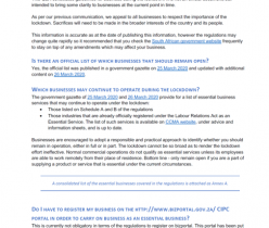 PPGI: Q&A for Business Operations during Lockdown 30 March 2020