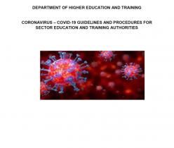 DEPARTMENT OF HIGHER EDUCATION & TRAINING: CORONAVIRUS – COVID-19 GUIDELINES AND PROCEDURES FOR SECTOR EDUCATION AND TRAINING AUTHORITIES