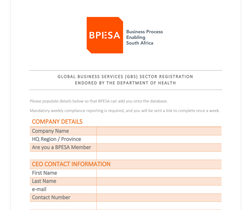 GLOBAL BUSINESS SERVICES SECTOR BEST PRACTICE GUIDELINES - HEALTH SAFTEY AND OPERATIONAL PROCEDURES.V4.8 _31.01.22