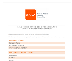 GLOBAL BUSINESS SERVICES SECTOR BEST PRACTICE GUIDELINES - HEALTH SAFTEY AND OPERATIONAL PROCEDURES. 27.07.21