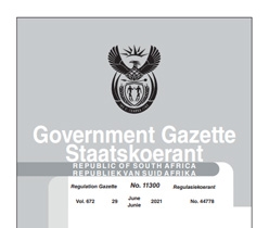 GOVERNMENT GAZETTE 29 JUNE 2021 NO. 44778